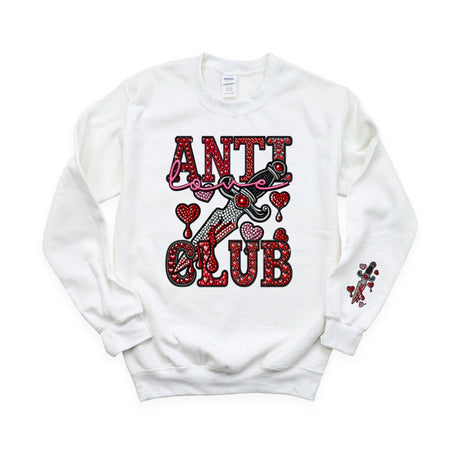 Anti - love Club Faux Rhinestones with Sleeve Design DTF Transfer - Print Pony™