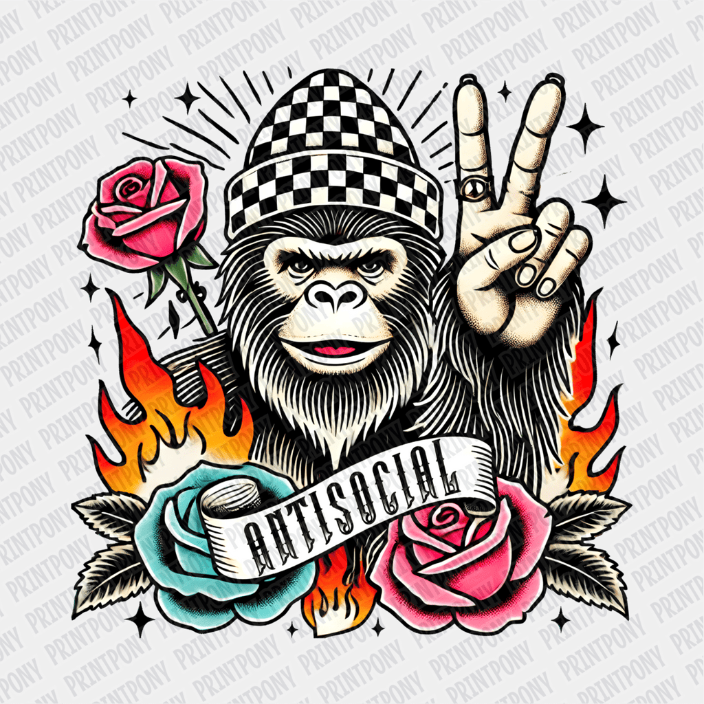 Antisocial DTF Transfer - PrintPony