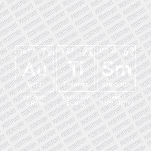 Autism Periodic Table (White) DTF Transfer - PrintPony