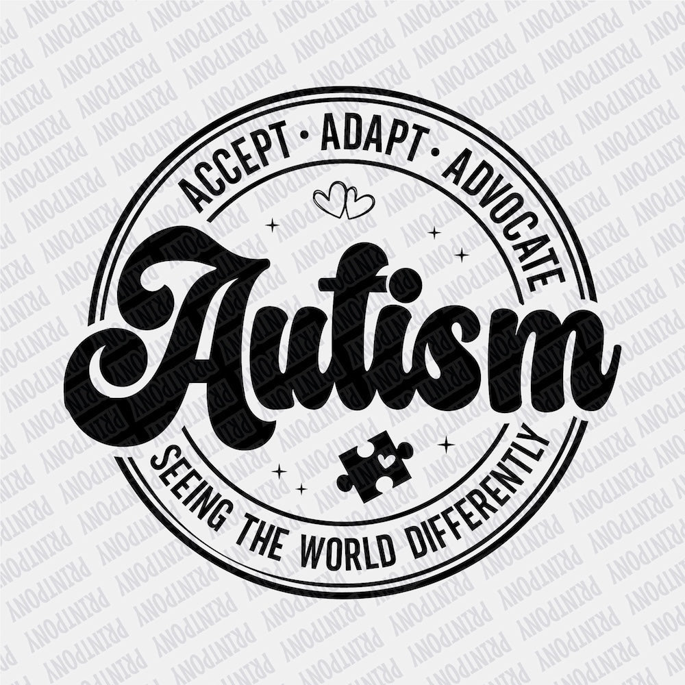 Autism Seeing the World Differently DTF Transfer - PrintPony