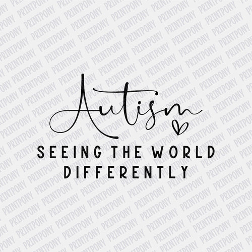 Autism Seeing the World DTF Transfer - Print Pony‚Äö√ë¬¢