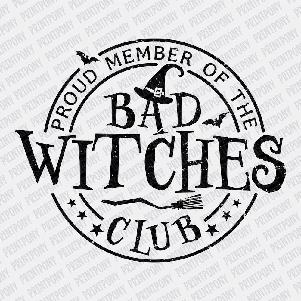 Bad Witches Club DTF transfer - Print Pony
