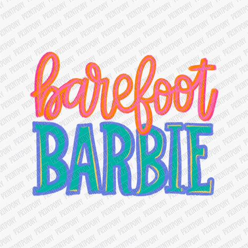 Barefoot Barbie DTF transfer - PrintPony