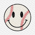Baseball Smiley Face DTF Transfer - PrintPony