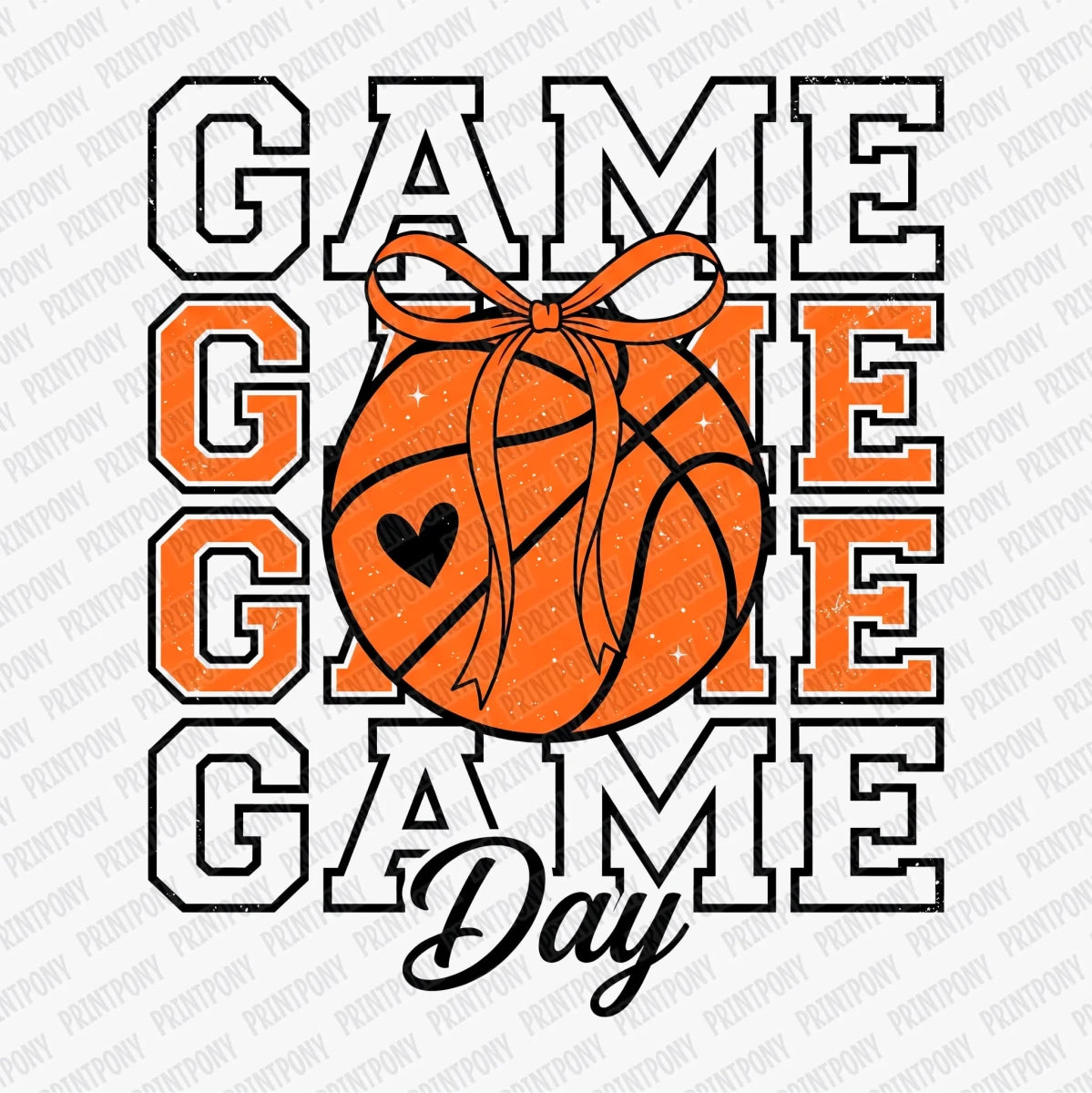 Basketball Game Day DTF Transfer - PrintPony