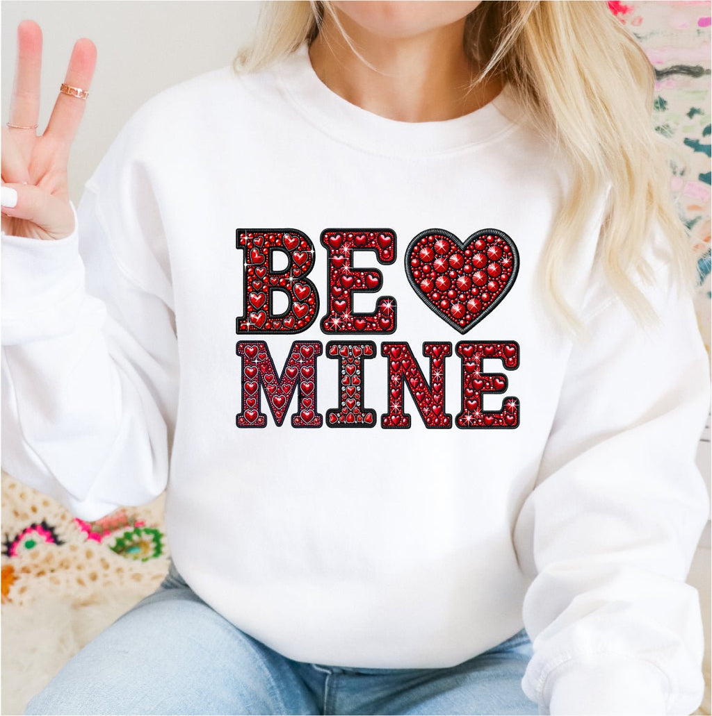 Be Mine Faux Rhinestone DTF Transfer - PrintPony