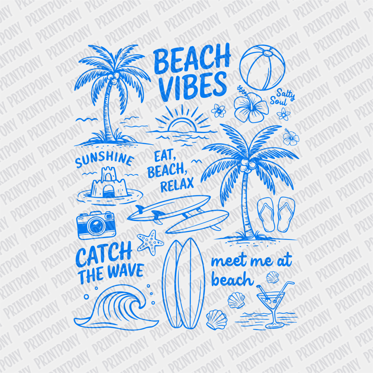 Beach Vibes - DTF transfer - PrintPony