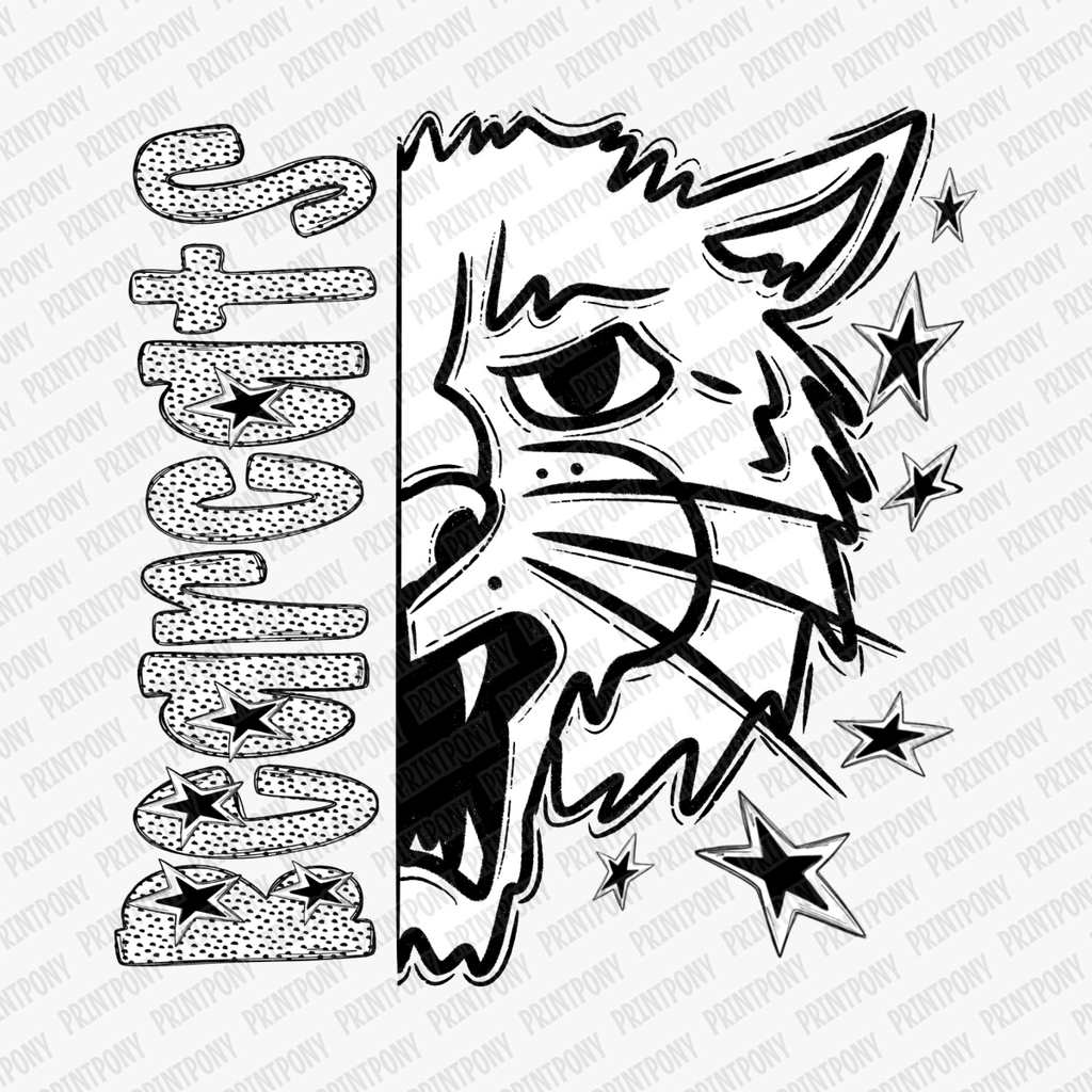 Bearcats Dotted Mascot DTF Transfer - PrintPony