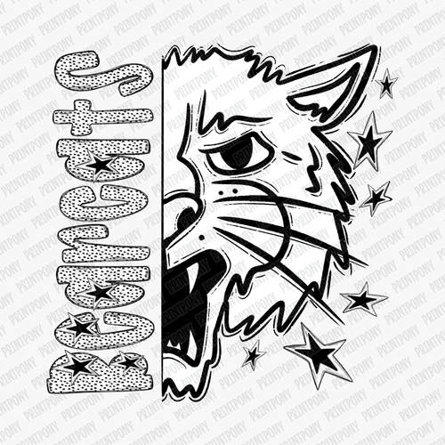 Bearcats Dotted Mascot DTF Transfer - PrintPony