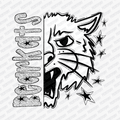 Bearkats Dotted Mascot DTF Transfer - PrintPony