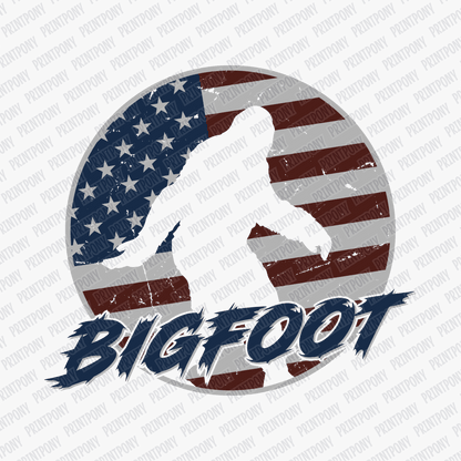 Bigfoot American Flag DTF Transfer - PrintPony®