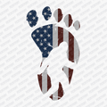 Bigfoot Imprint with American Flag DTF Transfer - PrintPony