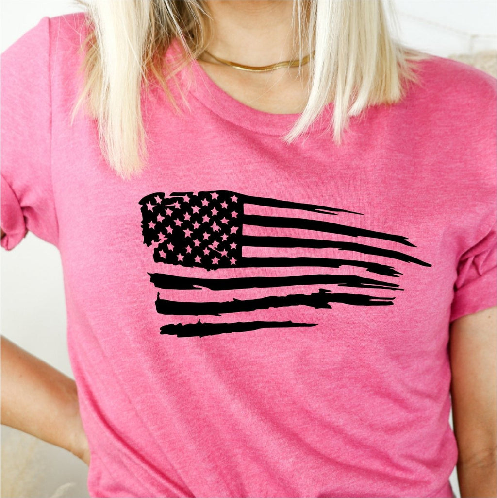 Black American Flag - DTF transfer - PrintPony