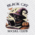 Black Cat Social Club DTF transfer - PrintPony