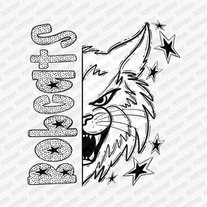 Bobcats Dotted Mascot DTF Transfer - PrintPony™