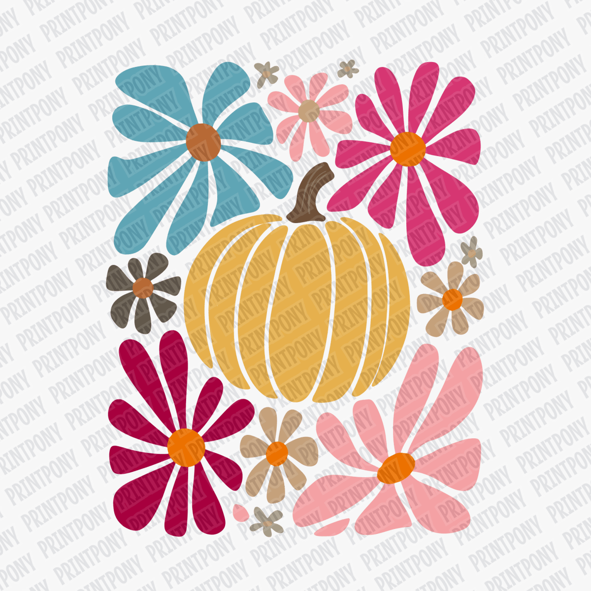 Boho Floral Fall DTF Transfer - PrintPony™