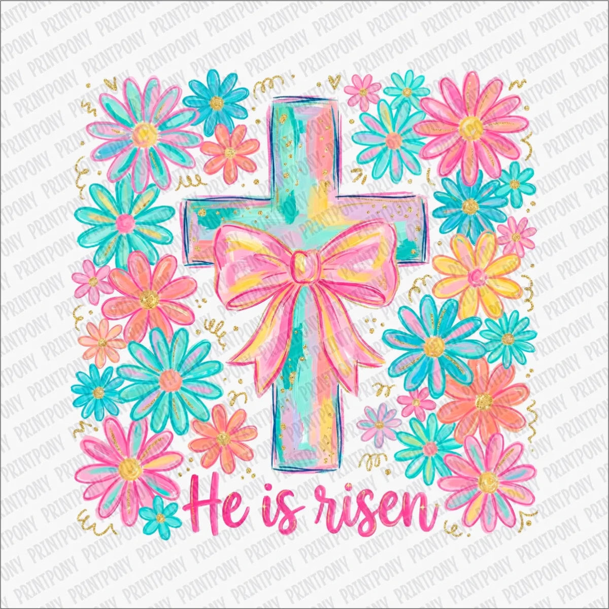 Boho He is Risen DTF Transfer - PrintPony