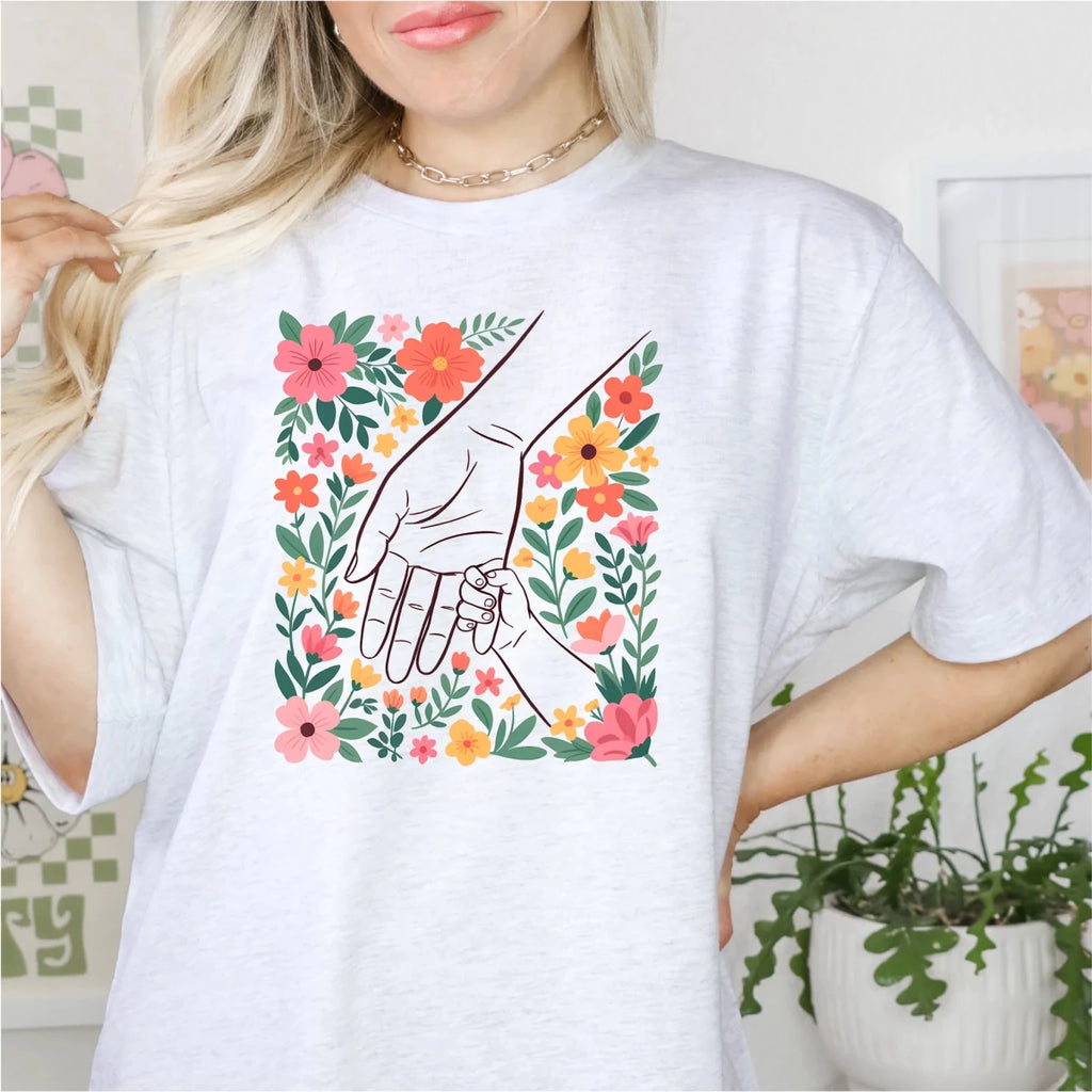 Boho Mom and Child Holding Hands DTF Transfer - PrintPony