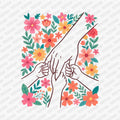 Boho Mom and Three Children Holding Hands DTF Transfer - PrintPony