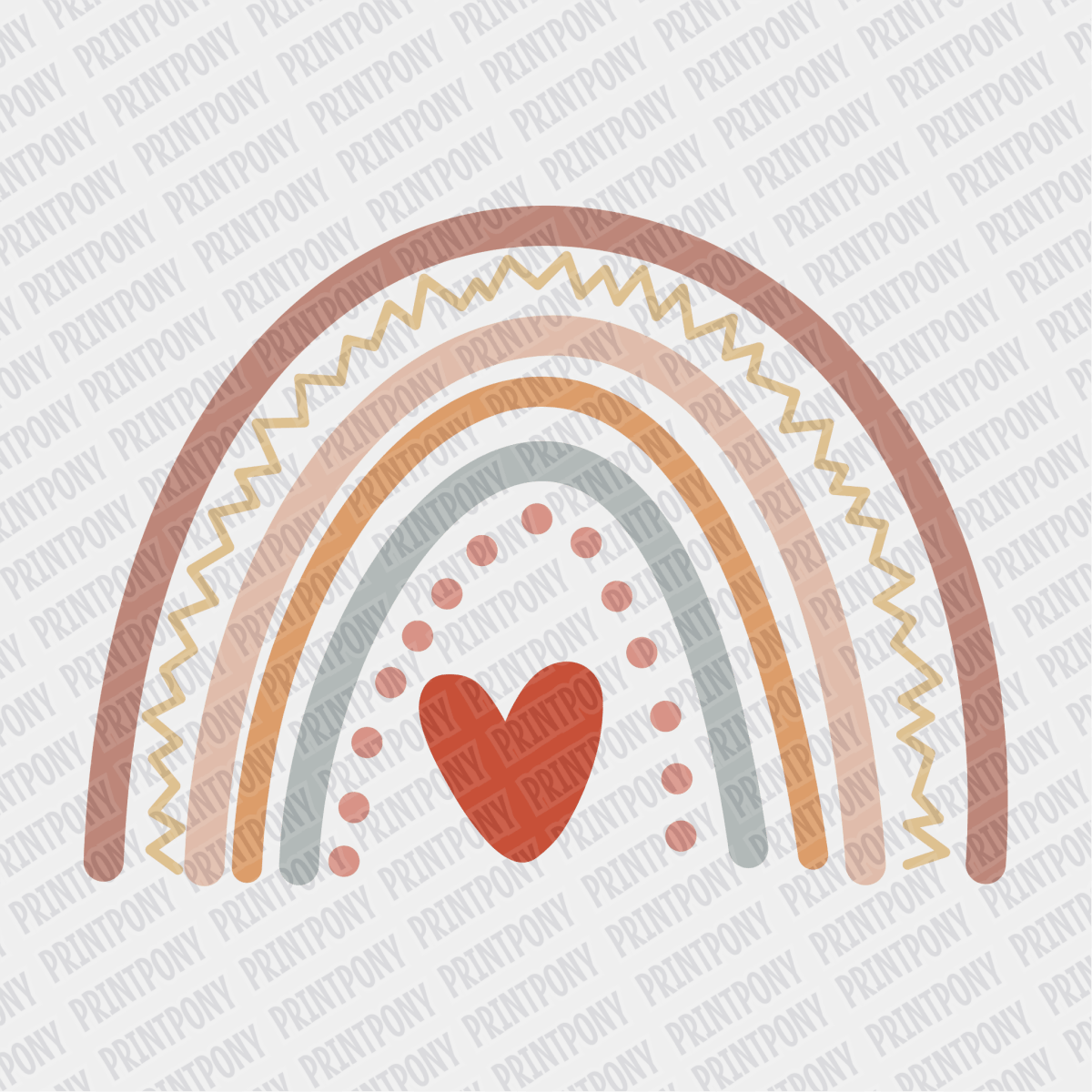Boho Rainbow DTF Transfer - PrintPony