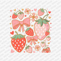 Boho Strawberries and Ribbons DTF Transfer - PrintPony