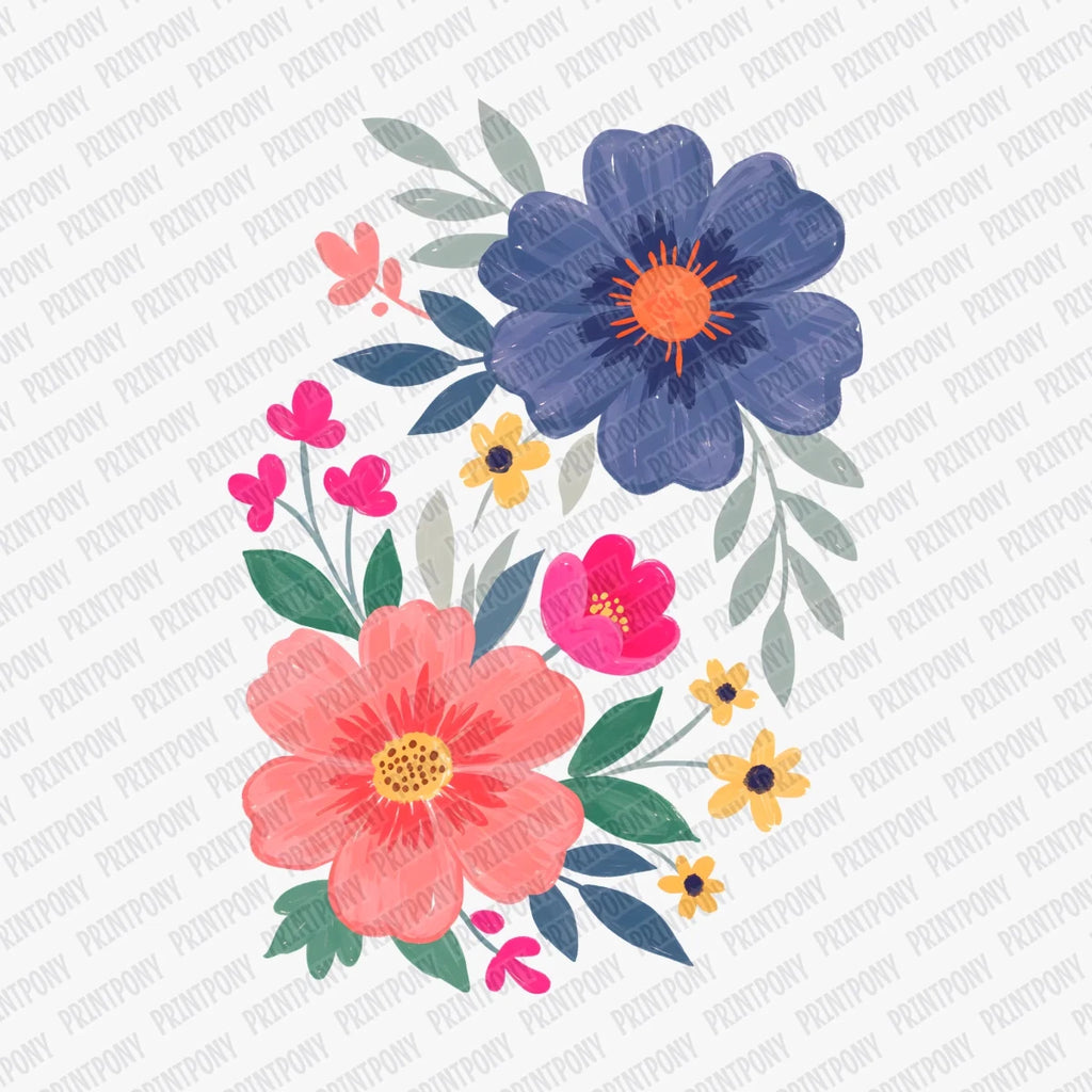 Boho Wildflowers Spring DTF Transfer - PrintPony
