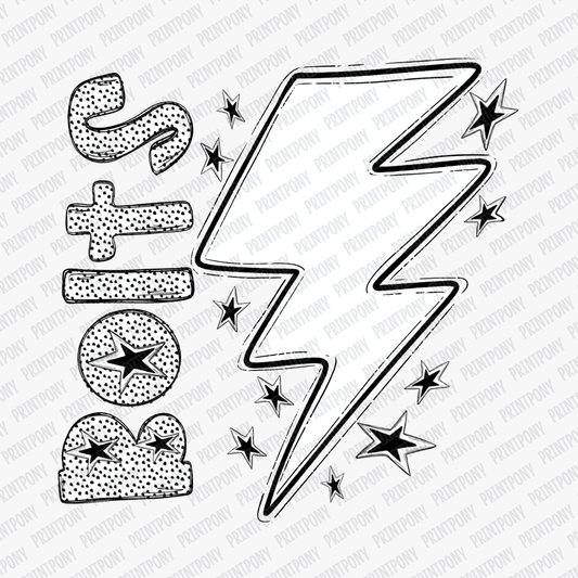 Bolts Dotted Mascot DTF Transfer - PrintPony™