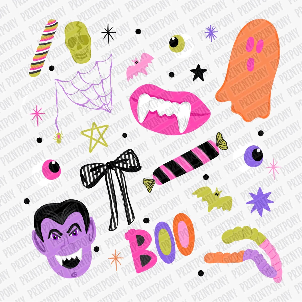 Boo Collage - DTF Transfer - PrintPony