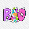 Boo Floral Ghost DTF Transfer - PrintPony