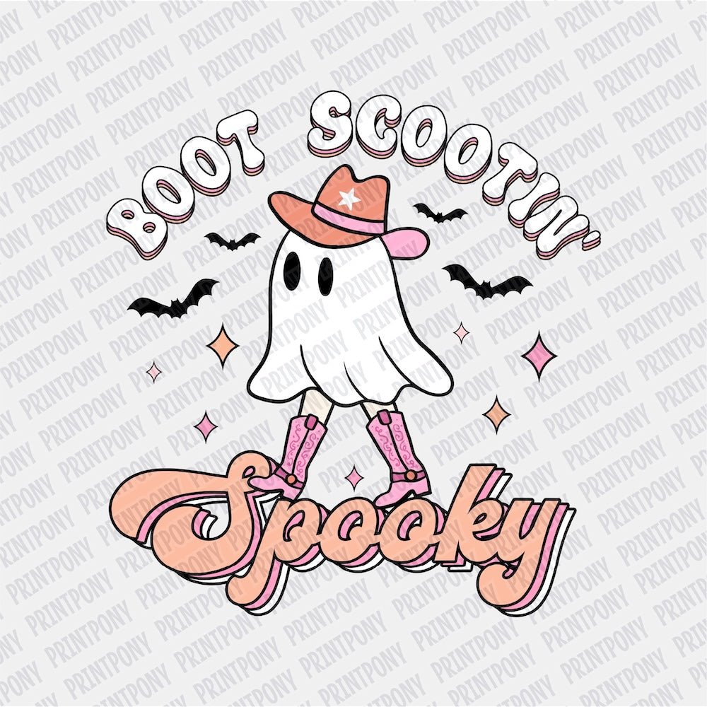 Boot Scootin' Spooky DTF transfer - PrintPony