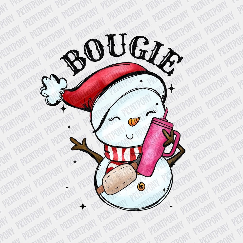 Bougie Snowman DTF Transfer - Print Pony‚Ñ¢