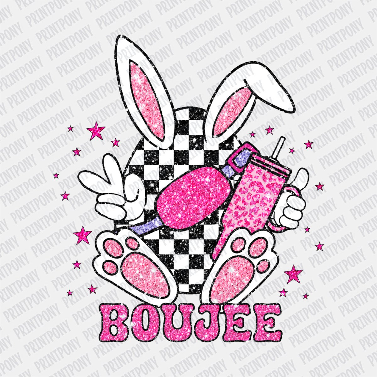 Boujee Easter Bunny - Easter DTF Transfer - Print Pony™