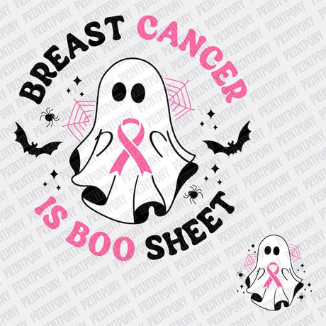 Breast Cancer is Boo Sheet (Front & Back) DTF transfer - Print Pony‚Ñ¢