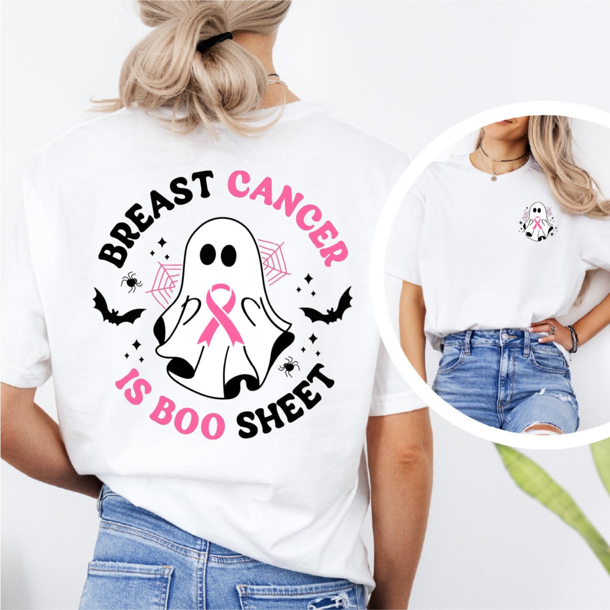 Breast Cancer is Boo Sheet (Front & Back) DTF transfer - PrintPony