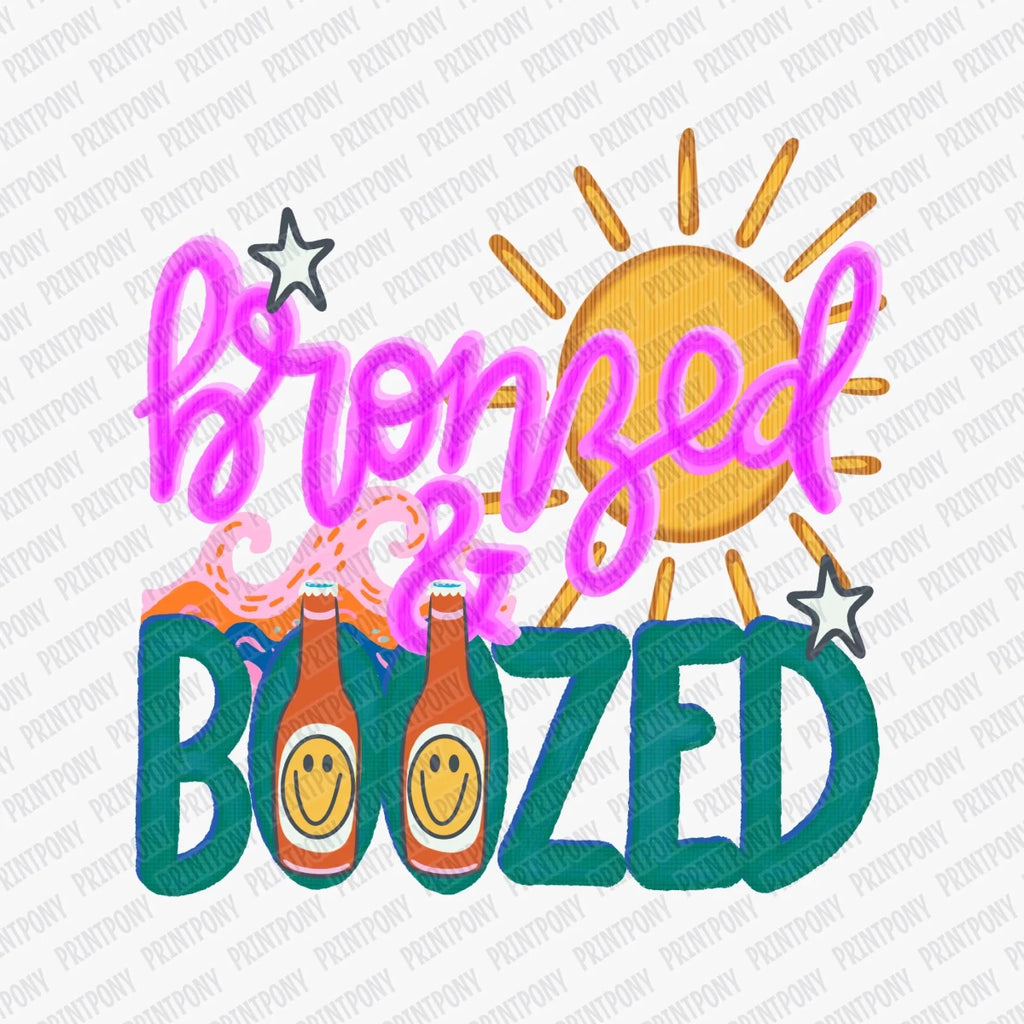 Bronzed and Boozed DTF transfer - PrintPony