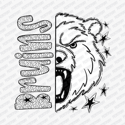 Bruins Dotted Mascot DTF Transfer - PrintPony™