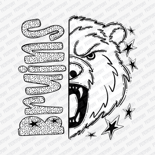 Bruins Dotted Mascot DTF Transfer - PrintPony™