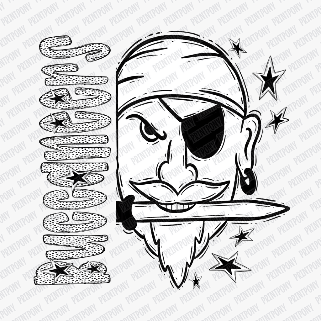 Buccaneers Dotted Mascot DTF Transfer - PrintPony