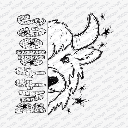 Buffaloes Dotted Mascot DTF Transfer - PrintPony™