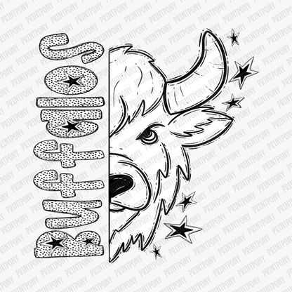 Buffalos Dotted Mascot DTF Transfer - PrintPony™