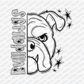 Bulldawgs Dotted Mascot DTF Transfer - PrintPony