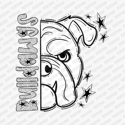 Bulldawgs Dotted Mascot DTF Transfer - PrintPony™