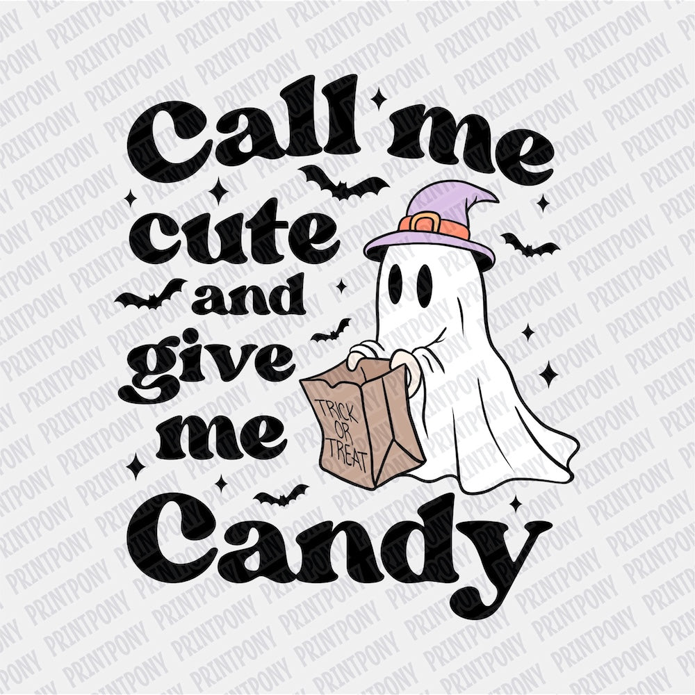 Call Me Cute and Give me Candy DTF transfer - PrintPony