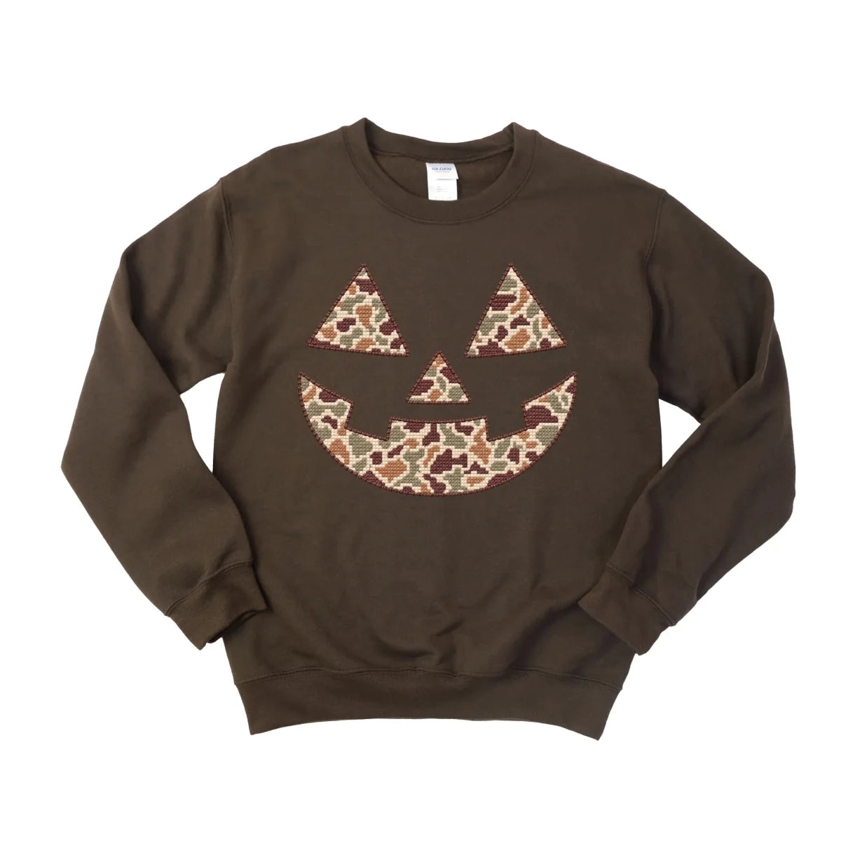 Camo Jack o'lantern Faux Stitch - DTF Transfer - PrintPony
