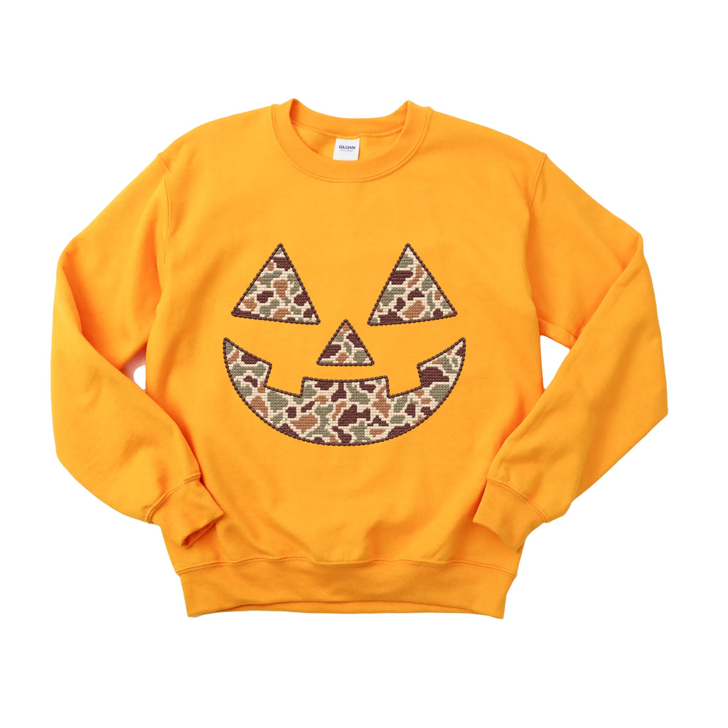 Camo Pumpkin Face - DTF Transfer