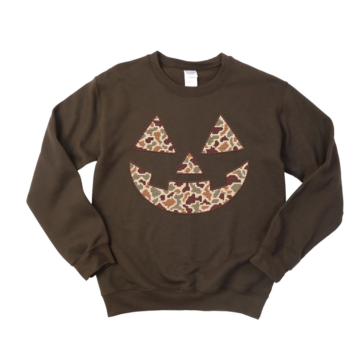 Camo Jack o'lantern Faux Stitch - DTF Transfer