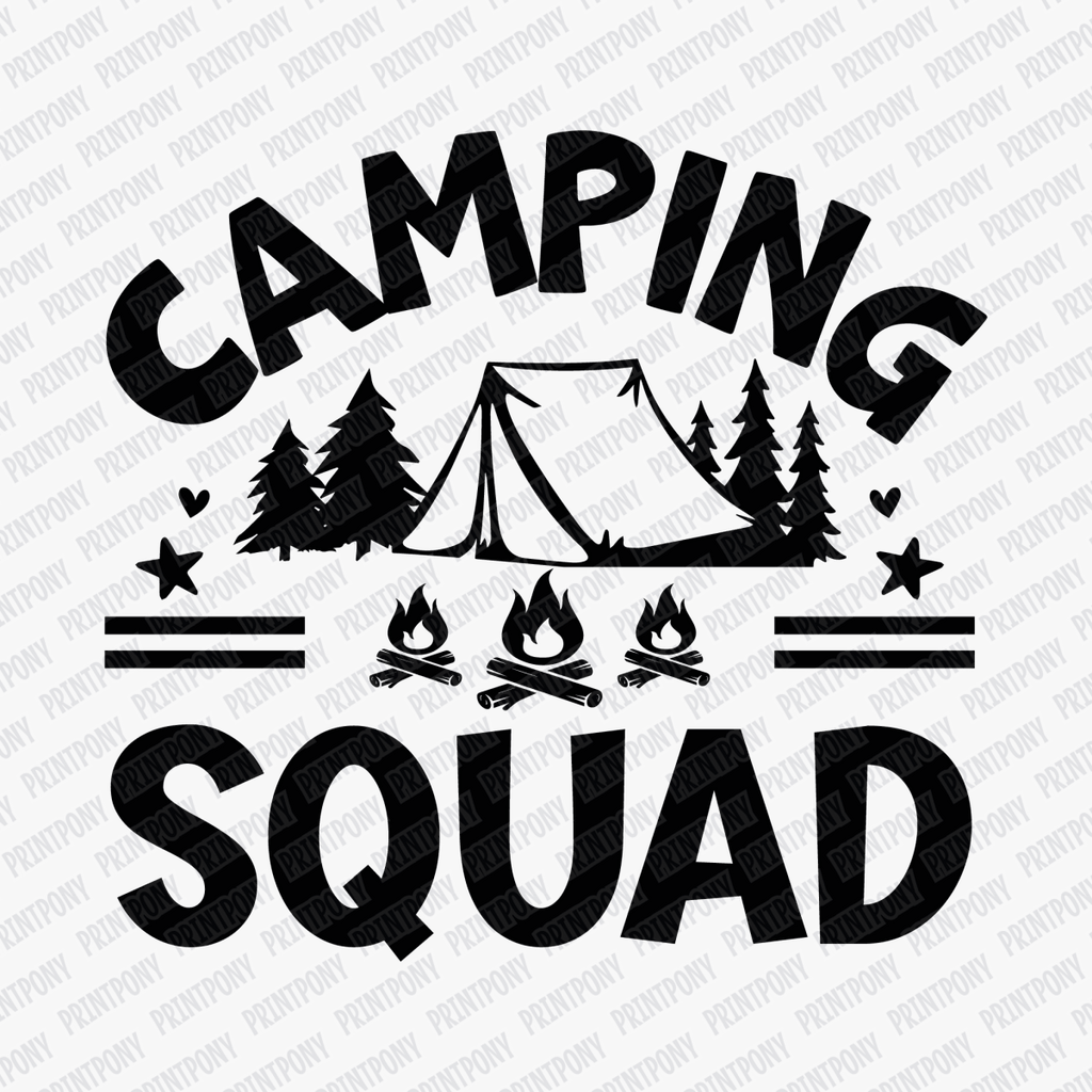 Camping Squad DTF Transfer - PrintPony