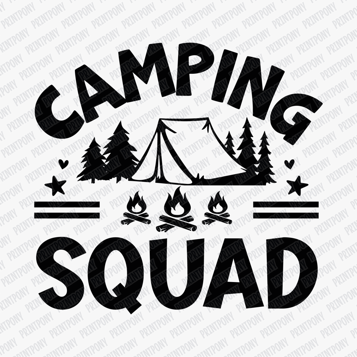 Camping Squad DTF Transfer - PrintPony