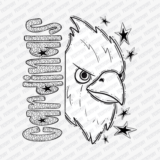 Cardinals Dotted Mascot DTF Transfer - PrintPony™