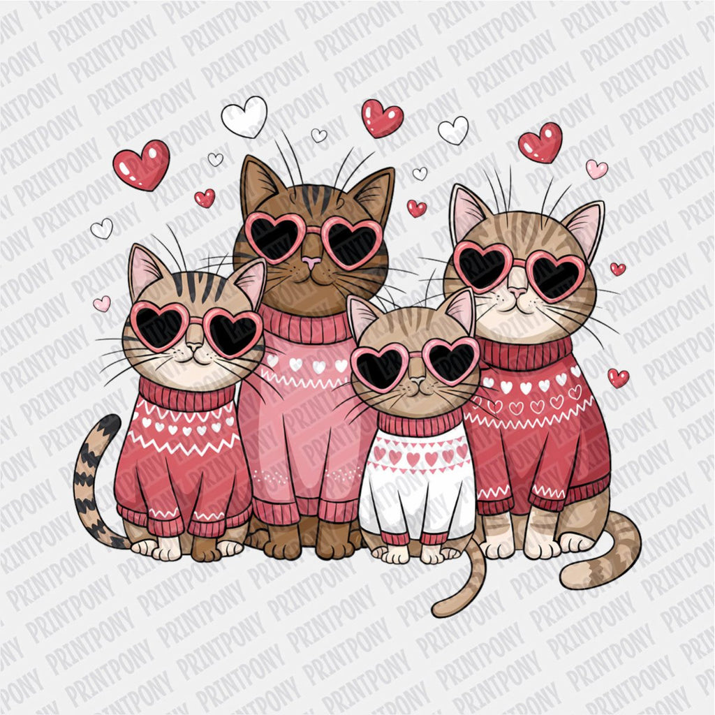Cat Lover Valentine's DTF Transfer - Print Pony‚Ñ¢
